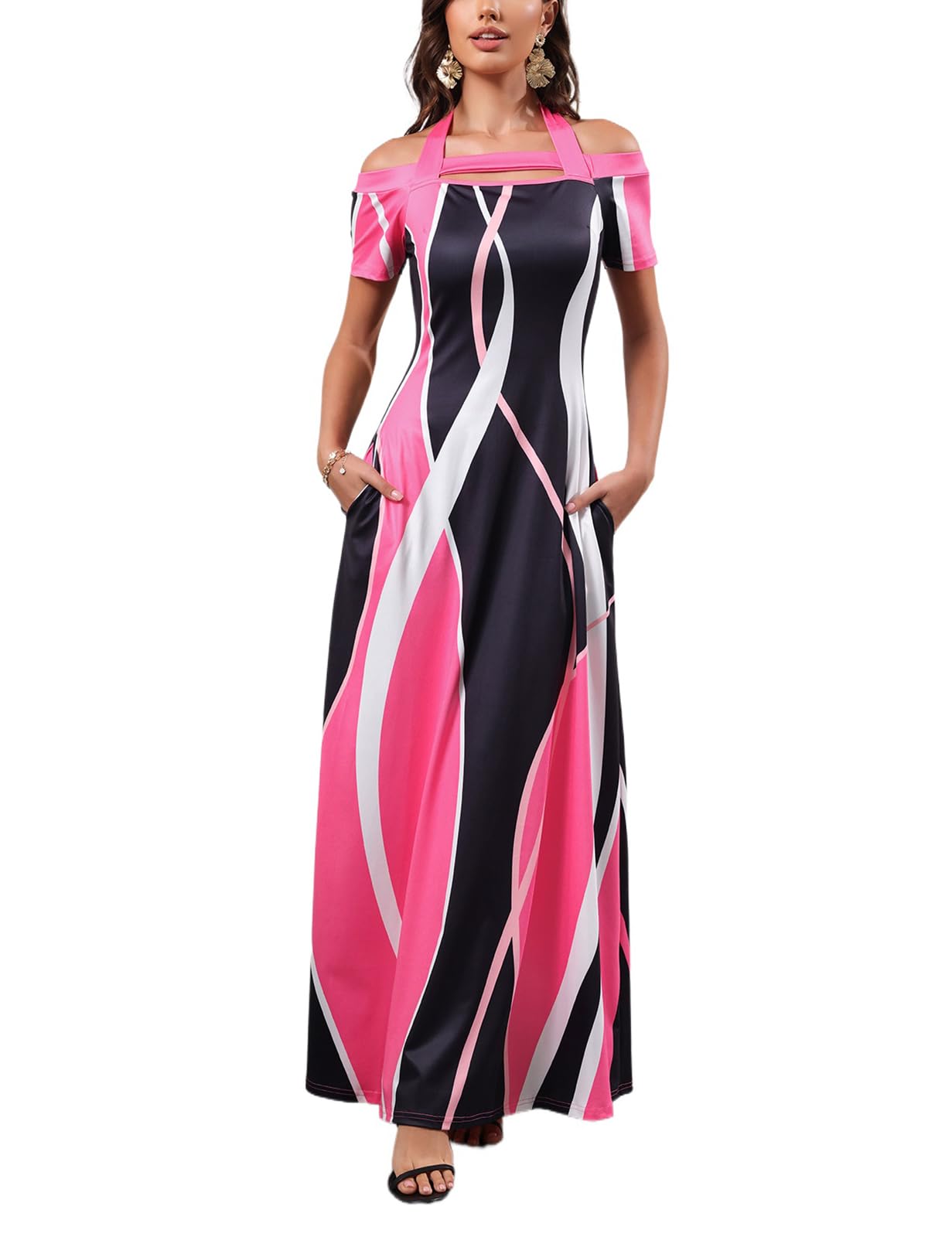 SheKiss 2026 Women's Casual Summer Floral Long Maxi Dresses Floor Length Sleeveless Plus Size Sundresses