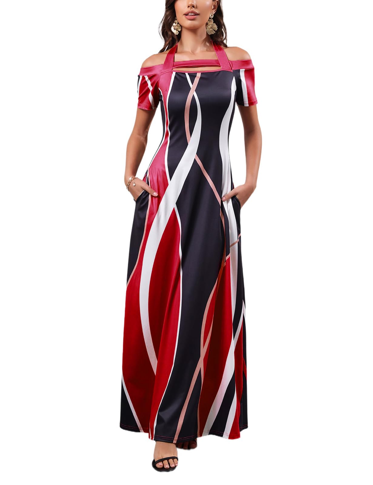 SheKiss 2026 Women's Casual Summer Floral Long Maxi Dresses Floor Length Sleeveless Plus Size Sundresses
