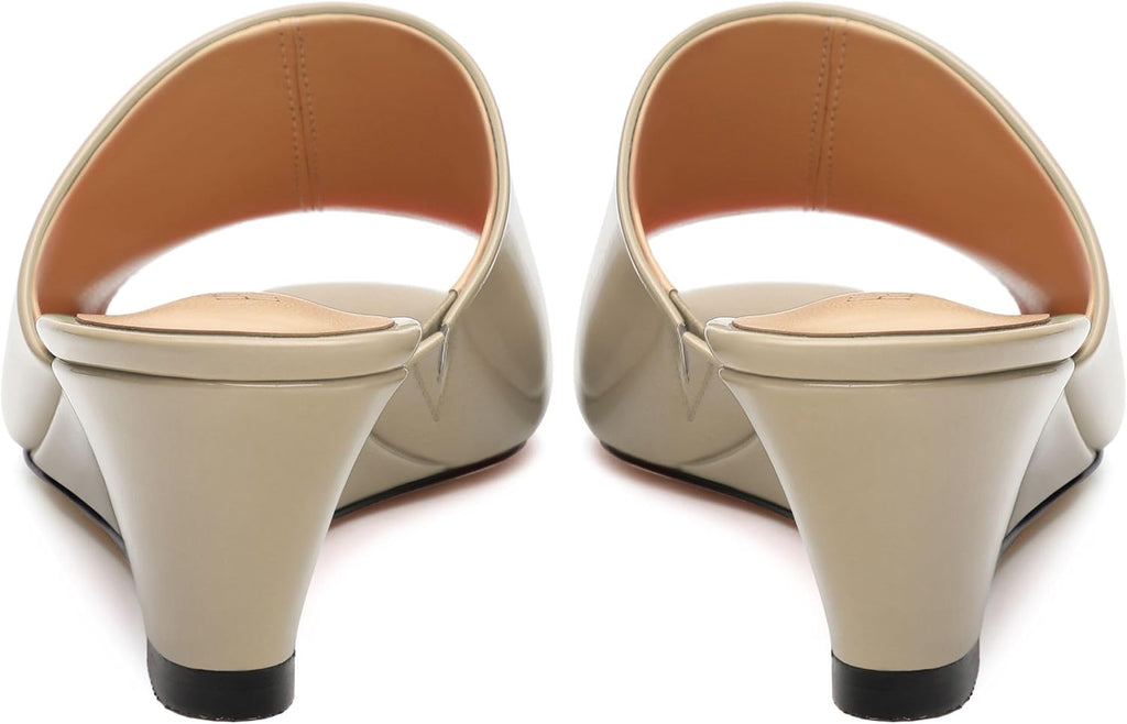 Wedge Sandals for Women Open Toe Wedge Heels Womens Matte High Heel Sandal Round Toe Heeled Wedge Sandals Slip on Casual shoes 2 inch