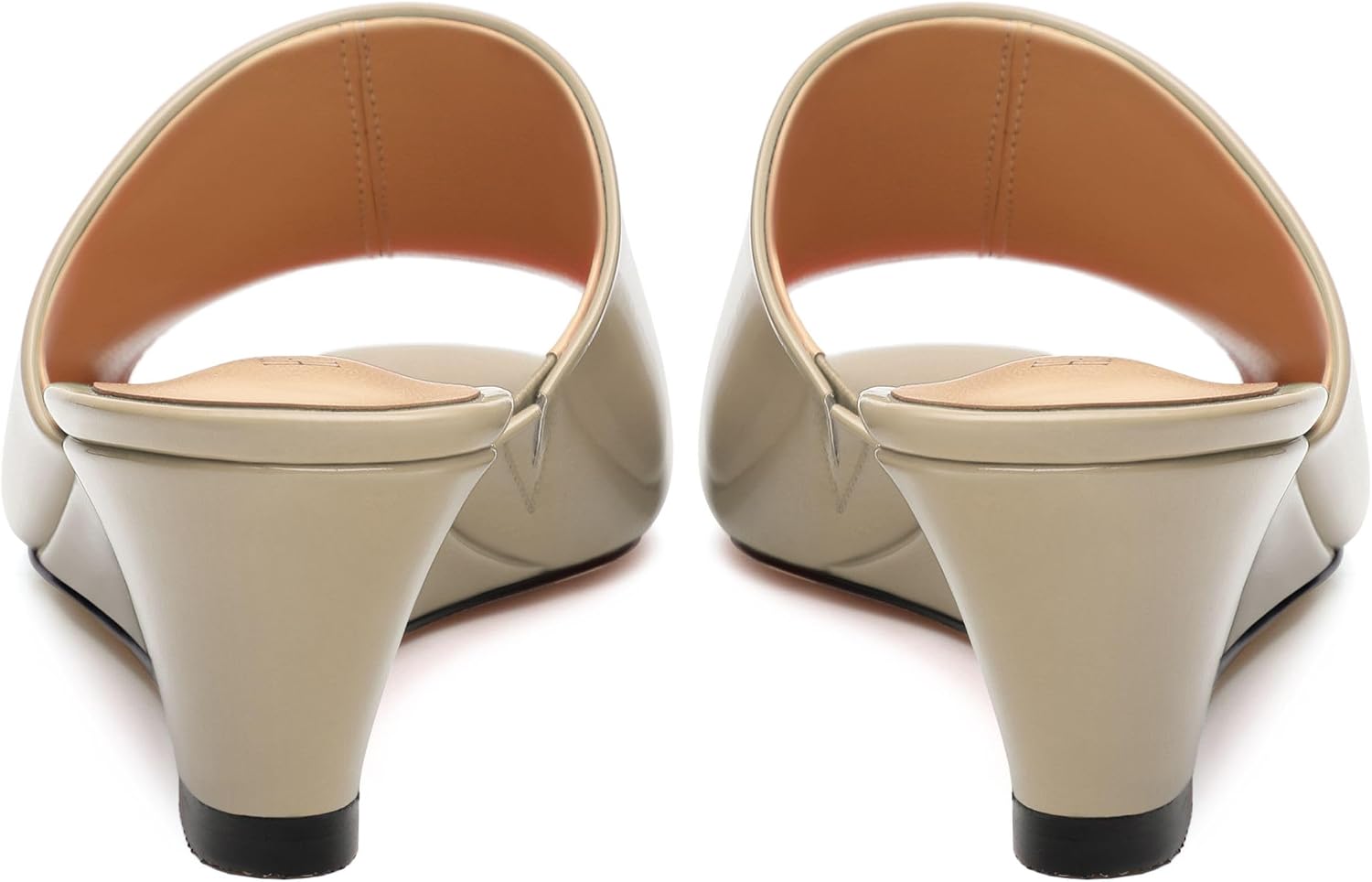 Wedge Sandals for Women Open Toe Wedge Heels Womens Matte High Heel Sandal Round Toe Heeled Wedge Sandals Slip on Casual shoes 2 inch
