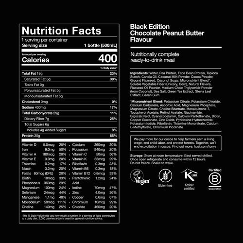 Huel Black Edition Ready-to-Drink | Meal Replacement Protein Shake | Vegan