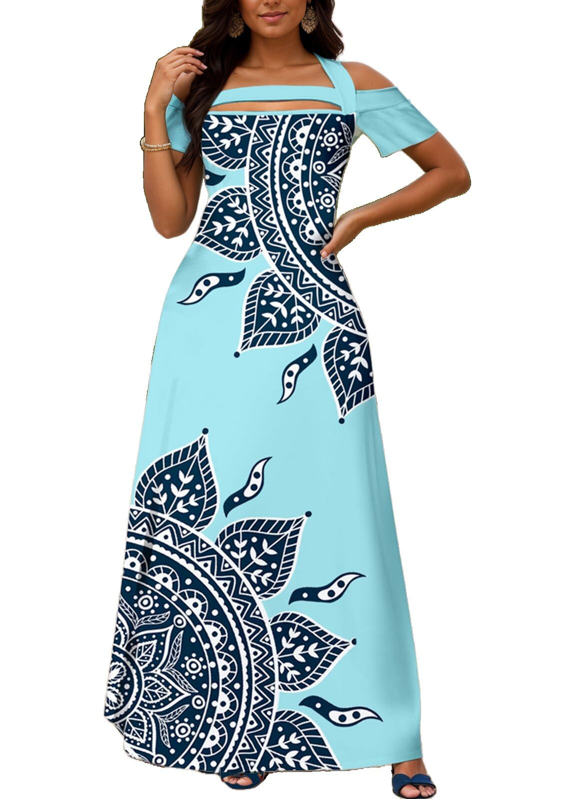 SheKiss 2026 Women's Casual Summer Floral Long Maxi Dresses Floor Length Sleeveless Plus Size Sundresses