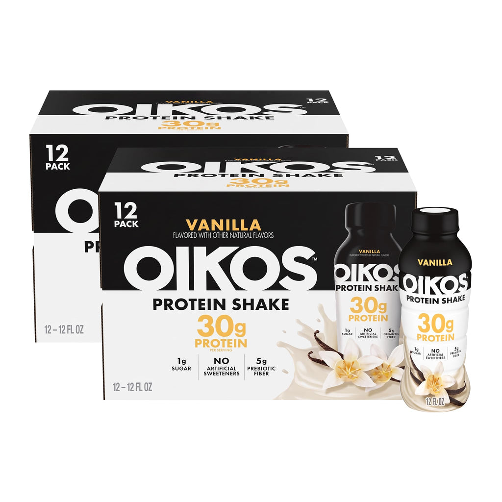 Oikos Protein Shake, Salted Caramel, 30g Protein, 12 fl oz, 12 Count