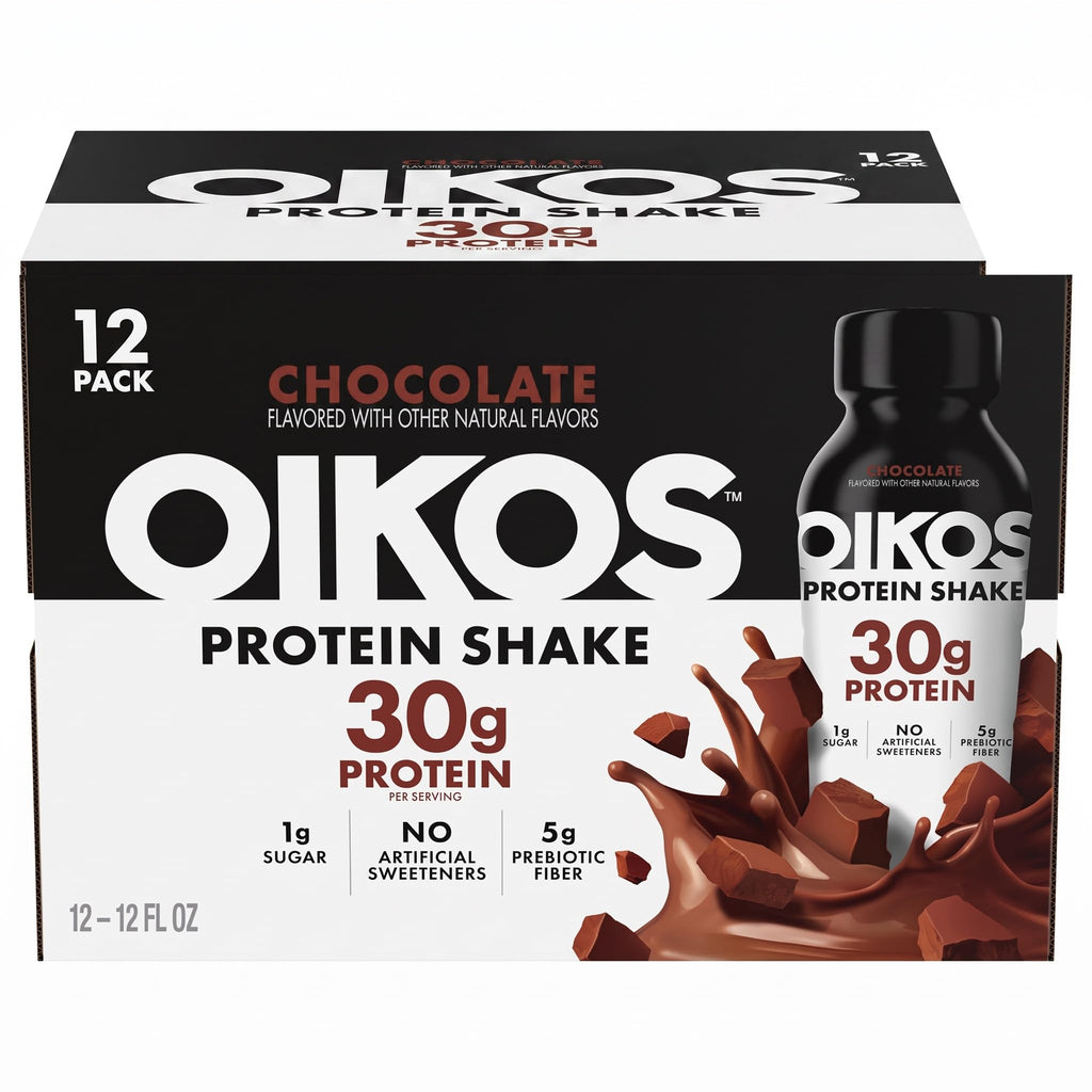 Oikos Protein Shake, Salted Caramel, 30g Protein, 12 fl oz, 12 Count