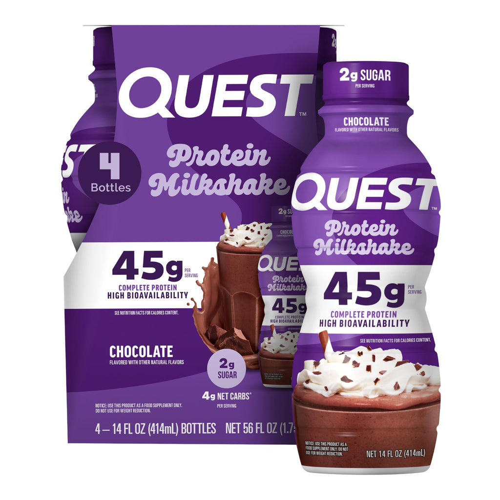 Quest Nutrition Strawberry Protein Shake, 45g Protein, 2g Sugar, 12 Count
