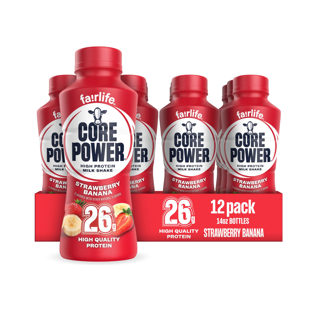 Core Power Fairlife 26g Protein Milk Shakes, Ready To Drink for Workout Recovery Liquid, Vanilla, 14 Fl Oz Bottle, kosher (Pack of 12)