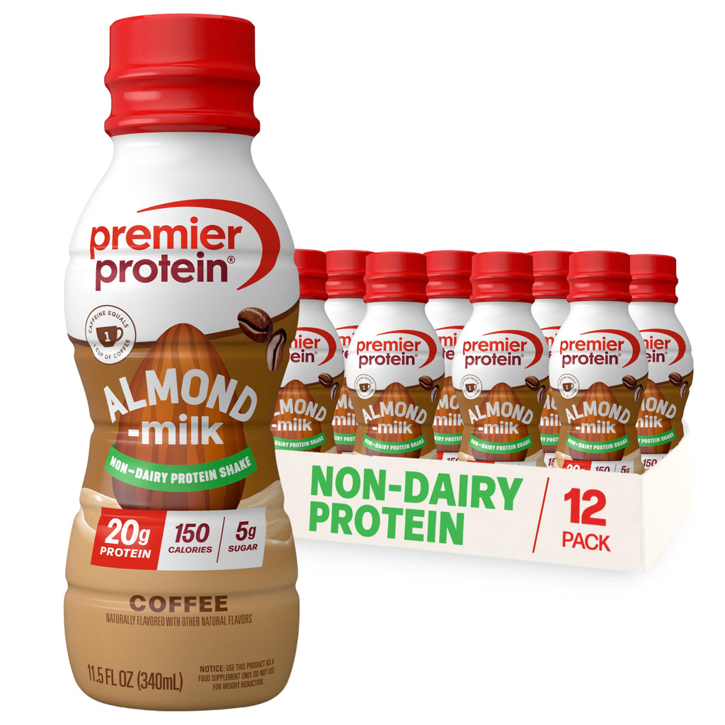 Premier Protein Non-Dairy Almondmilk Protein Shake, 20g, Chocolate, 12 Pack