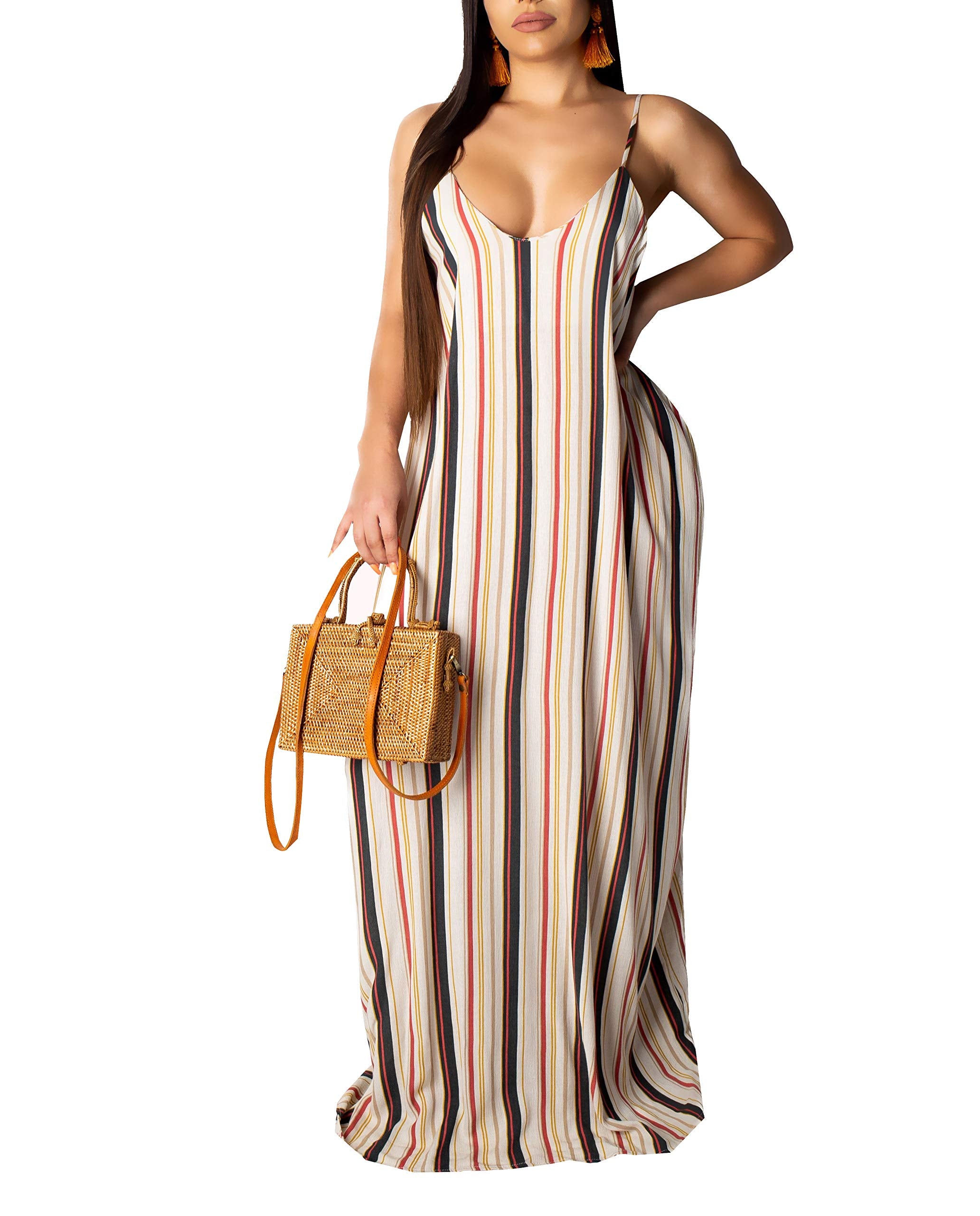 SheKiss 2026 Women's Casual Summer Floral Long Maxi Dresses Floor Length Sleeveless Plus Size Sundresses