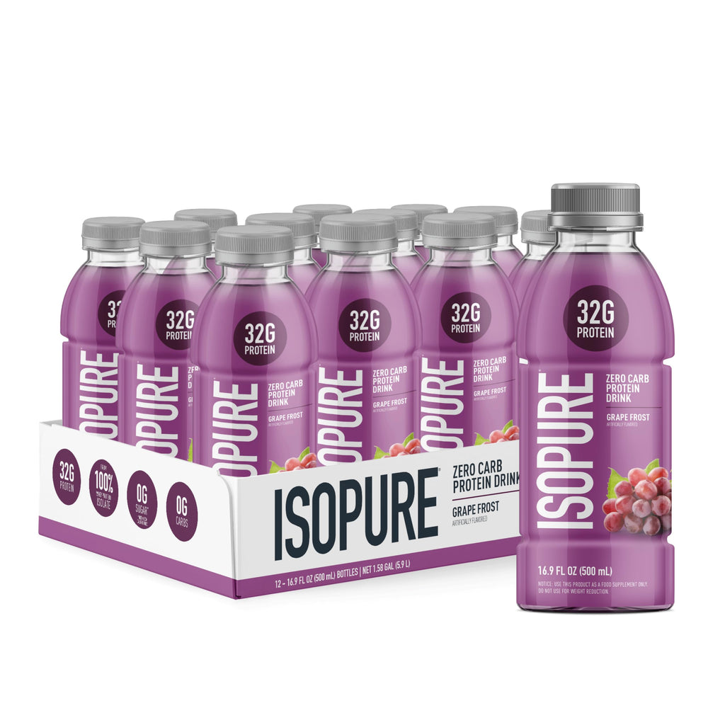 Isopure Zero Carb Clear Protein Drink, Apple Melon 12 Count